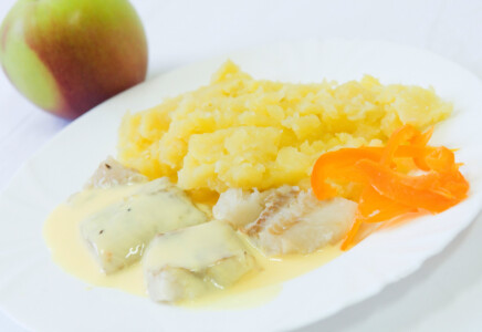 Treska v citronové omáčce, brambory